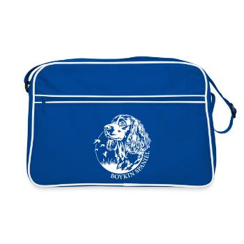 Boykin Epagneul Chasse Portrait Chiens Chien Wilsigns - Sac Retro - bleu/blanc - Devant
