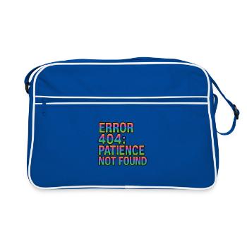 Message d’erreur 404 Patience not found lustig - Sac Retro - bleu/blanc - Devant