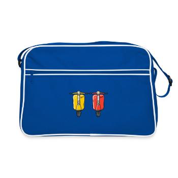 2 Scooter Scooter Scooterjaune rouge - Sac Retro - bleu/blanc - Devant
