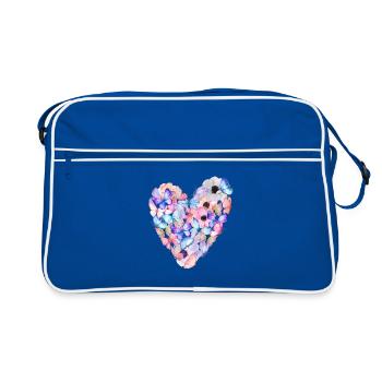 Butterfly Heart - Retro Bag - blue/white - Front