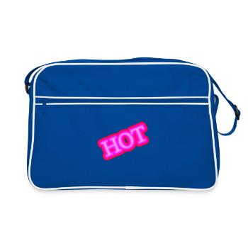 Hot pink - Retro Bag - blue/white - Front