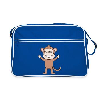 Singes singes - Sac Retro - bleu/blanc - Devant