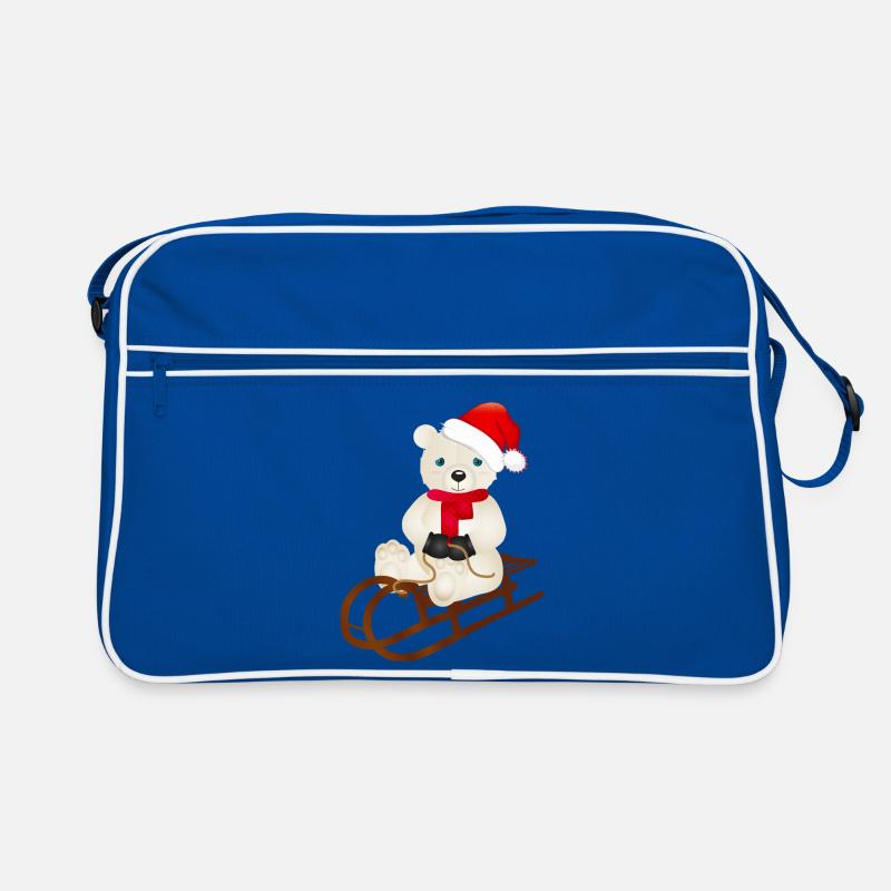 enchanting polar bear while sledging Retro Bag