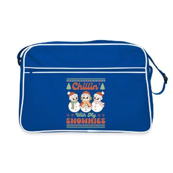 Pull de Noël moche - Sac Retro - bleu/blanc - Devant