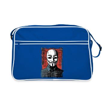 Anonymous Mask - Retro Bag - blue/white - Front