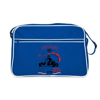 KArt Racing Speed Gauge Graphic - Retro Bag - blue/white - Front