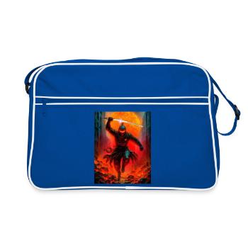 Ninja fougueux au combat - Sac Retro - bleu/blanc - Devant