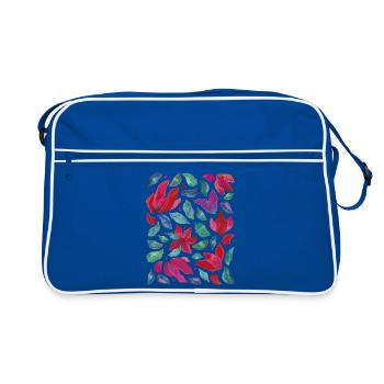 Vibrant florals - Retro Bag - blue/white - Front