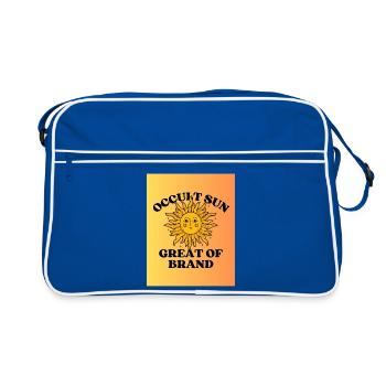Grande marque du soleil caché - Sac Retro - bleu/blanc - Devant