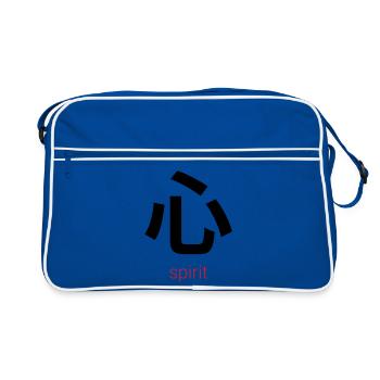 心 – Kokoro, le cœur japonais - Sac Retro - bleu/blanc - Devant