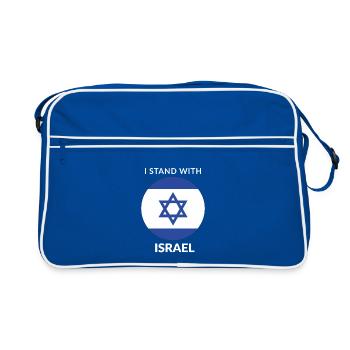 JE SUIS AUX CÔTÉS D’ISRAËL - Sac Retro - bleu/blanc - Devant