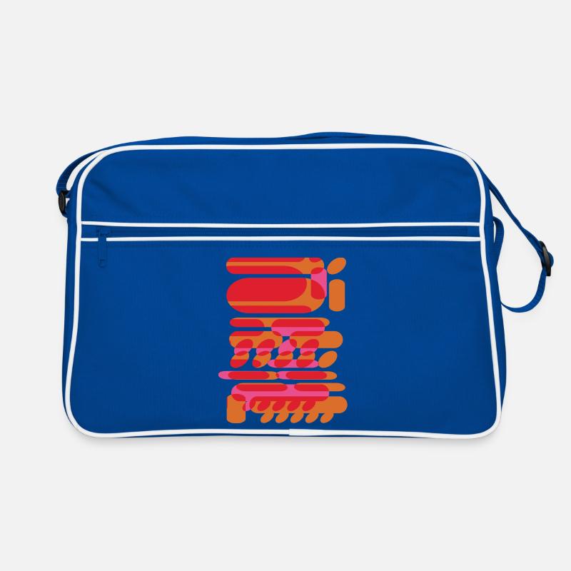 Abstract graphic shapes in techno design Retro Bag