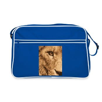115304478_156230401_Lion_eye - Sac Retro - bleu/blanc - Devant