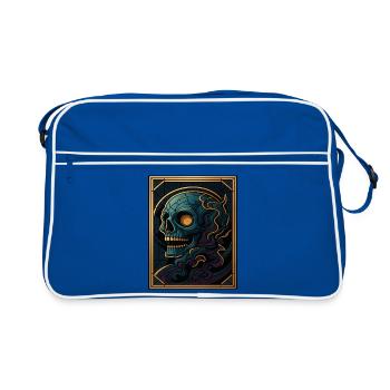 Crâne de fenêtre en verre - Sac Retro - bleu/blanc - Devant