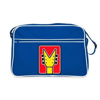 Guitar Emblem - Retro Bag - blue/white - Front