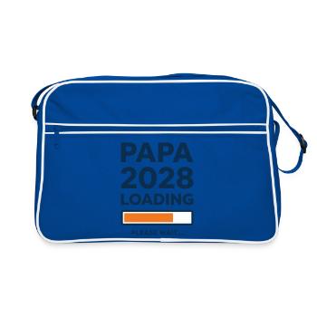 Papa 2028 en cours de chargement - Sac Retro - bleu/blanc - Devant