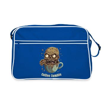 Coffee Monster - Caffeine Zombie - Morning Grouch - Retro Bag - blue/white - Front