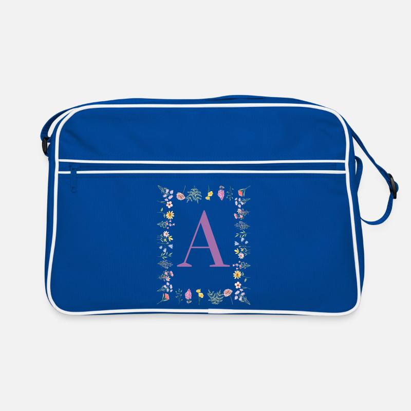 Floral Initial Retro Tasche