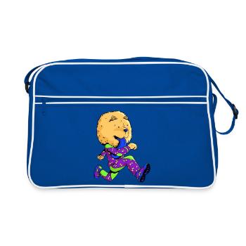 Chow-Chow-Runner - Retro Tasche - Blau/Weiß - Vorne