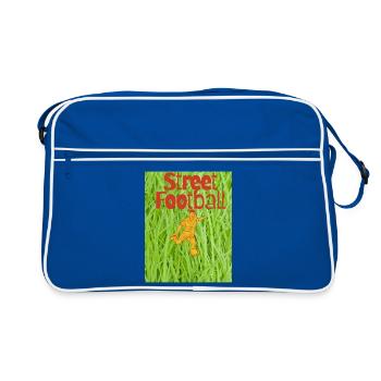 Football de rue sur gazon - Sac Retro - bleu/blanc - Devant