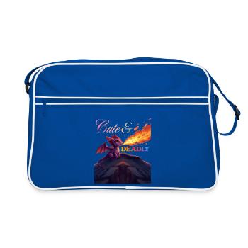 Dragon mignon et mortel - Sac Retro - bleu/blanc - Devant