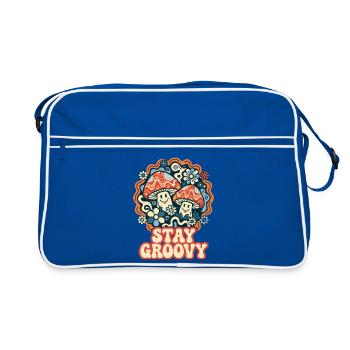 Stay Groovy Retro Mushrooms - Retro Bag - blue/white - Front