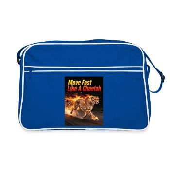 Marche rapide comme guépard - Sac Retro - bleu/blanc - Devant