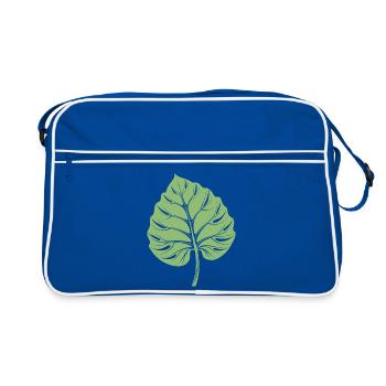 Taro Leaf - Retro Bag - blue/white - Front