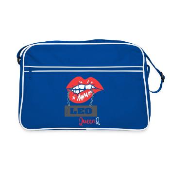 Zodiac sign Leo - Retro Bag - blue/white - Front
