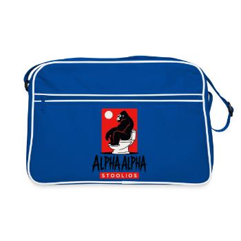 Aplha Alpha Stollios - Retro Tasche - Blau/Weiß - Vorne