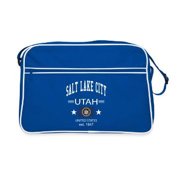 Salt Lake City - Retro Tasche - Blau/Weiß - Vorne
