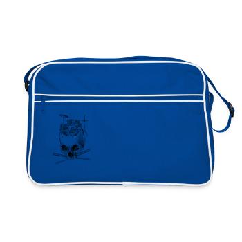 Le batteur - Sac Retro - bleu/blanc - Devant