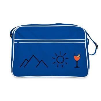 Montagnes Sun Spritz Alpinistes Randonneurs - Sac Retro - bleu/blanc - Devant
