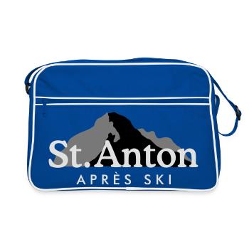 St. Anton Après-ski Sports d’hiver Montagnes - Sac Retro - bleu/blanc - Devant
