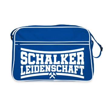 Schalker Leidenschaft Gelsenkirchen | Farbe ändern - Retro Tasche - Blau/Weiß - Vorne