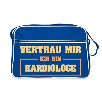 Gift for cardiologist - Retro Bag - blue/white - Front