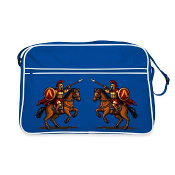 Spartan Equestrian Duel - Retro Bag - blue/white - Front