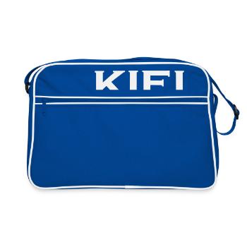 Kiel - Retro Tasche - Blau/Weiß - Vorne