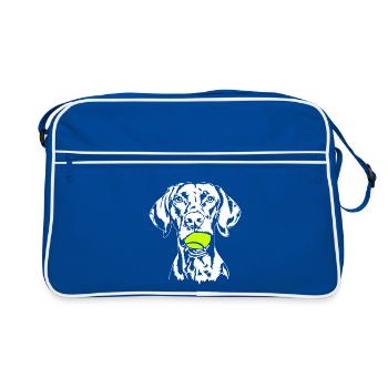 Vizsla Ball Ball Junkie Dogs Wilsigns - Retro Bag - blue/white - Front