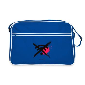Chronically Offline - Digital Detox Art  - Retro Tasche - Blau/Weiß - Vorne
