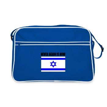 Never again is now - Retro Bag - blue/white - Front