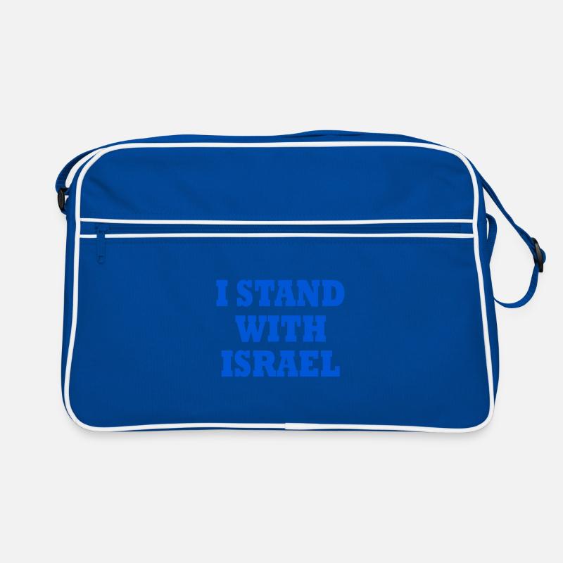 I Stand with israel - Retro Tasche - Blau/Weiß