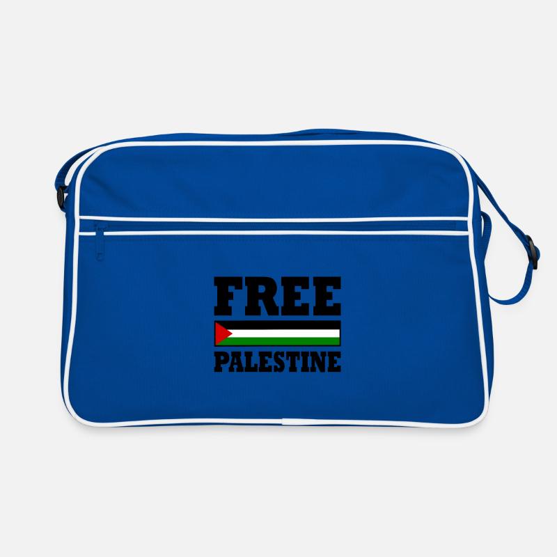 Free palestine - Retro Bag - blue/white