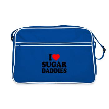 i love sugar daddies - Sac Retro - bleu/blanc - Devant
