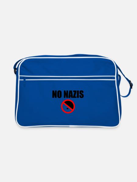 No nazis - Retro Bag - blue/white - Front