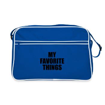 my favorite things - Retro Tasche - Blau/Weiß - Vorne