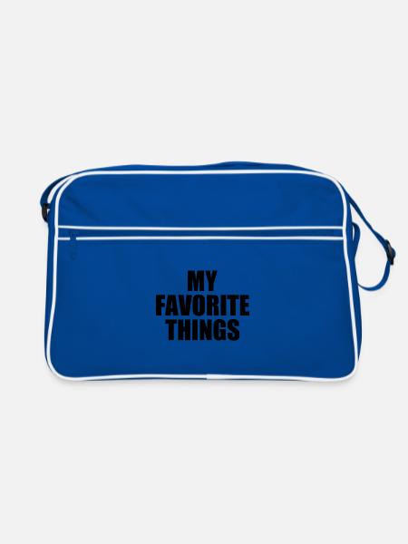 my favorite things - Retro Tasche - Blau/Weiß - Vorne