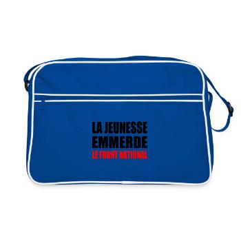 la jeunesse emmerde front national - Sac Retro - bleu/blanc - Devant