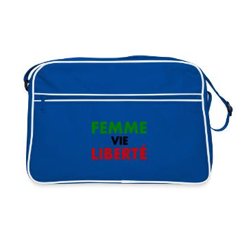 Femme vie liberté - Sac Retro - bleu/blanc - Devant