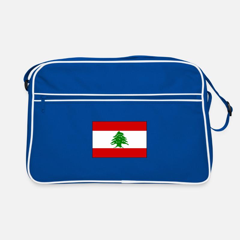 Libanon - Retro Tasche - Blau/Weiß